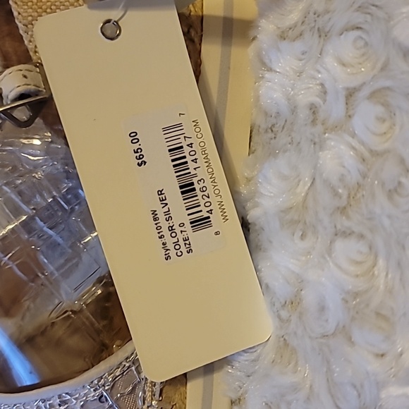 Joy and Mario Silver sling back Espadrilles size 7 (like a 6.5) - Picture 4 of 4